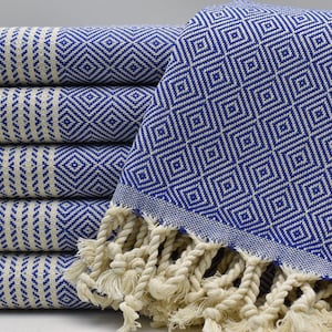 Turkish towel, Boho towel, Bath towel, Organic cotton towel, Wedding gift towel, Hammam towel, Bridesmaid gifts, Indigo, 40 x 70 inch