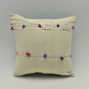 Handmade Pillow cover, Boho Decor 12x12 inches Small pillow, Farmhouse Decor pillow, Cushion case, Turkish Kilim pillow, Throw Pillow cover
