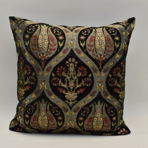 Pillowcases, Patio decor pillows, Black pillow, Decorative pillow, Bohemian pillow, Cushion case, Swing cushion, 16x16 inches Pillow cover