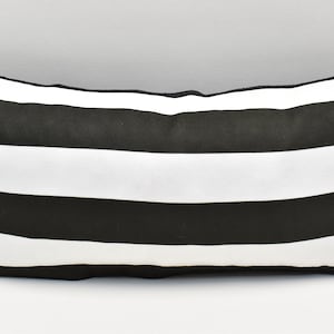 Black and White Striped Pillow cover,  Modern Decor pillow, Cushion case, Chenille pillow, 10x20 inches pillow, Lumbar pillow, Pillow cover