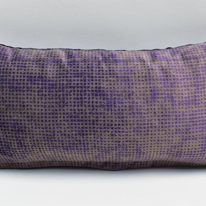 Purple Pillow cover, Velvet pillow, 10x20 inches Soft pillow, Turkish Small Lumbar pillow, Bedding decor, Chenille pillow, Sofa Pillow cover