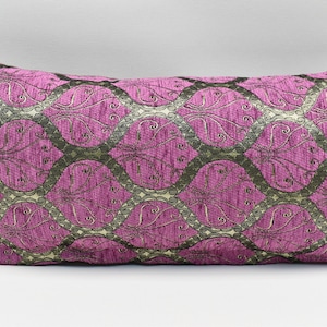 Throw Pillow cover for couch, Peacock Tail Design pillow, Chenille pillow, Modern decor, 10x20 inches pillow, Purple Color Pillow cover