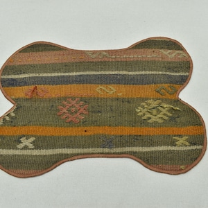 Kilim Food mat, Custom Pet mat, Dog Food mat, Pet supplies, Pet Bowl mats, Cat Lover gift, Pet placemat, Water Bowl mat, Pet Feeding mat, 69