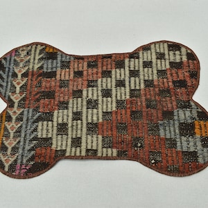 Dog Lover gift, Pet Feeding mat Pet placemat, Water Bowl mat, Kilim Food Bowl mat, Custom Pet mat, Dog Food mat, Pet supplies, Pet mats, 137