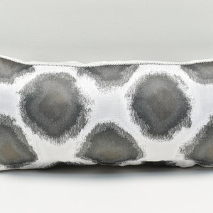 Decorative Pillow cover, Ikat Design pillow, 10x20 inches Chenille pillow, Gray color pillow, Modern decor, Throw pillow, Sofa Pillow cover