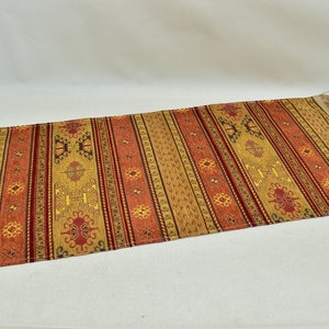 Chenille Decorative Table runner, Bed runners Yellow and Orange Table runner, Oriental Runner, Table textile, Home decor 17 x 43 inch runner