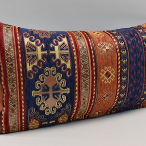 Throw Pillow cover, Cushion case Small Lumbar pillow, Decorative pillow, Turkish pillow, Home Decor pillow Navy Te 10x20 inches Pillow cover