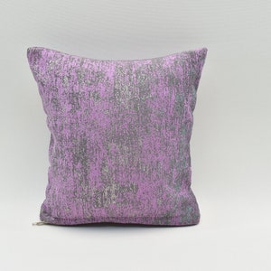 Accent Purple Pillow Cover, Home decor Chenille pillow, Ethnic pillow, Decorative 12x12 inches pillow, Modern decor, Sofa Pillow cover