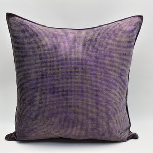 Velvet Pillow cover, Lumbar pillow, Bedding decor, Purple Chenille pillow, High Quality Fabric pillow, 28x28 inches pillow Sofa Pillow cover