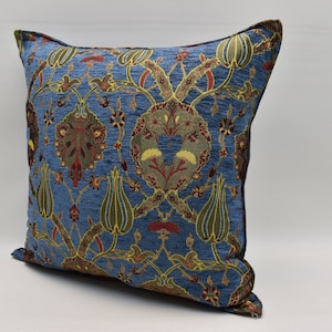 Throw pillow, Floor pillow, Patio Decor pillow, Turkish Decorative pillow, Euro Sham pillows, Floor cushion, Denim 24x24 inches Pillow cover
