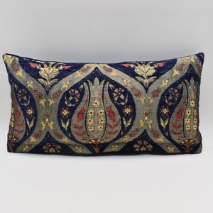Chenille Pillow cover,Decorative pillow, Home decor, Navy Blue pillow, Bohemian pillow, Soft 8x16 inches pillow, Sofa pillow, Pillow cover