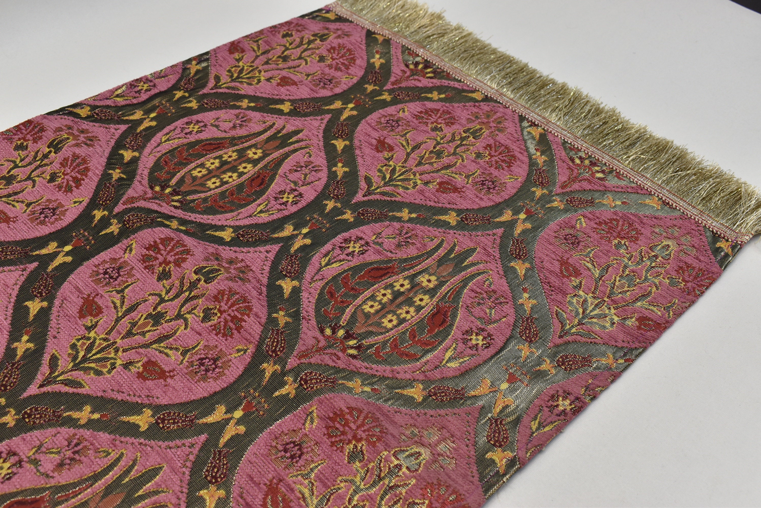 Authentic Pattern Table runner, Traditional Table runner, Bedroom runner, Rose Gold color, Handmade Table runner, Dining Decor Table runners