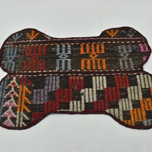 Bowl mat, Non slip mat food & water bowl mat, Floor mat, Cat mat, Dog Lover gifts, Handmade mat, Kilim Pet mat Custom pet mat, pet mat, 188