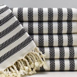 Bachelorette party favor, Turkish towel, Spa towel, Bath towel, Cotton towel, Wedding gift towel, Bridesmaid gifts, Black  40 x 68 inches