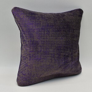 Turkish Small Square pillow cover, Purple Pillow, Velvet pillow, 11x12 inches Soft pillow, Bedding decor, Chenille pillow, Sofa Pillow cover