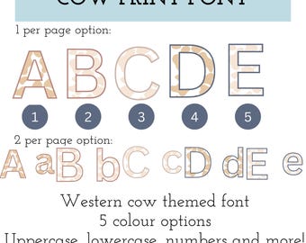 Cow Print Bulletin Board Letters | Boho Neutral Classroom Decor | Western Bulletin board lettering pack | Back to school Bulletin Board Kit