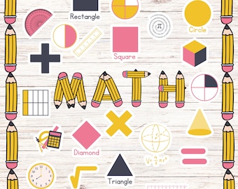 Math bulletin board, Classroom math display kit, Easy Math chart, Back to school, DIY bulletin board, high school math, middle school math