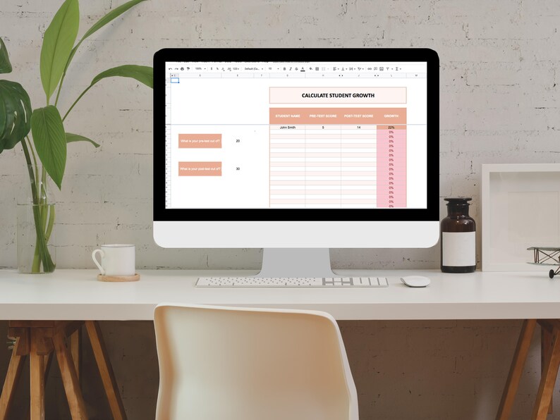 Student Growth Google Sheets Template, Teacher Google Sheets Template ...