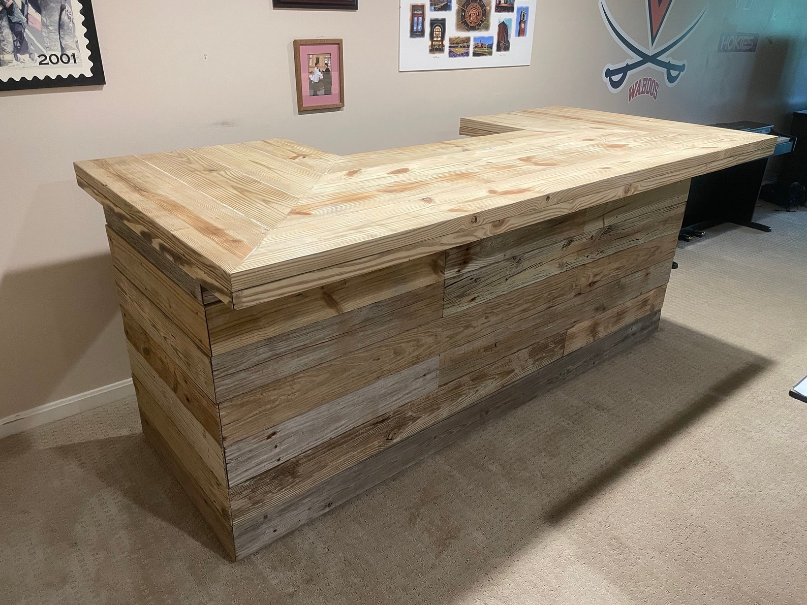 Custom Built Bar From Reclaimed Wood - Etsy