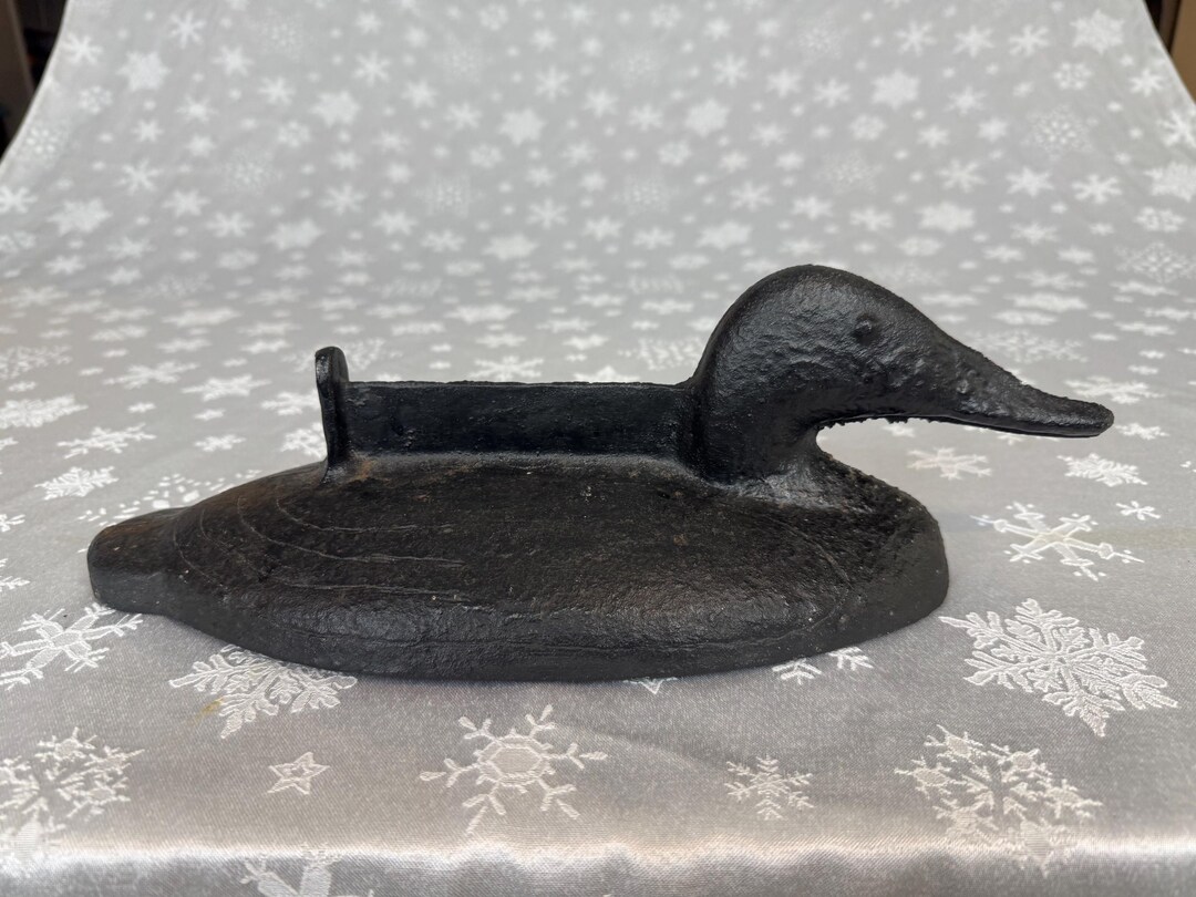 Vintage Solid Cast Iron Metal Mallard Duck Boot Scraper Black - Etsy
