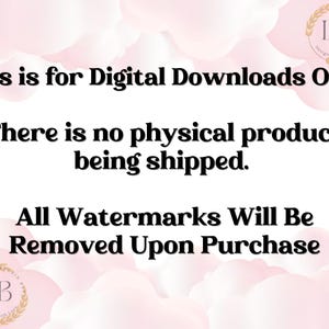 K&ouml;nnte beinhalten: Text auf rosa Hintergrund, der lautet: "Dies ist nur f&uuml;r digitale Downloads. Es wird kein physisches Produkt versandt. Alle Wasserzeichen werden beim Kauf entfernt."