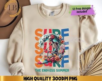 Funny Summer Skeleton png, Summer Clipart Sublimation, Funny Png, Summer Vibes, Beach Time, Beach Shirt, Digital Download, Surf Lover png