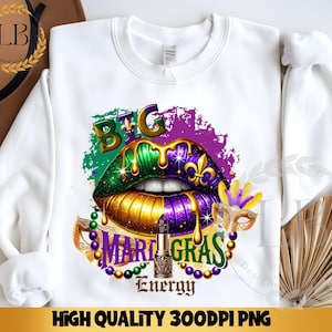 Grande Mardi Gras PNG Energia Coração sangrento, Design de sublimação para download, Feliz Mardi Gras png Design digital instantâneo DTF Festival de contas de mardi Png