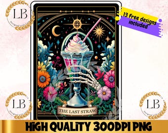 Funny Tarot Card Clipart, Sassy Skeleton Design (Digital Download)