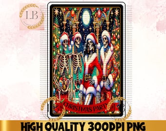 Lustige Weihnachtstarotkarte PNG, Sublimationsdesign (digitaler Download)
