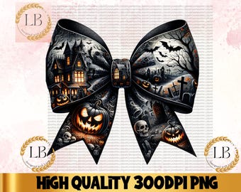 Fiocco nero di Halloween in formato PNG, Stagione spettrale, Clipart di Halloween con civetta, Era femminile di Halloween con le ragazze morbide, Disegni PNG con pipistrelli fantasma gotici