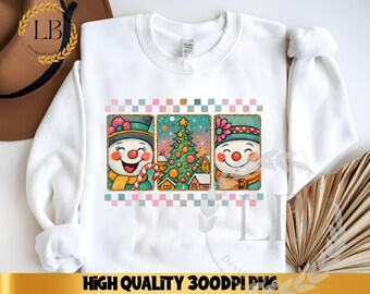 Cute Christmas Snowman png, Preppy Christmas PNG, Merry Christmas png, Sublimation Design, Digital Download, Trendy Design png, Holiday png