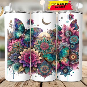 Vaso delgado de 20 oz con diseño de sublimación de plantas suculentas (descarga digital PNG, solo digital), envoltura para vaso, regalo para amantes de las plantas