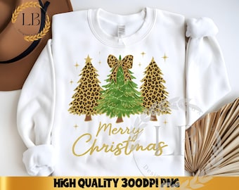 Kerstboom met luipaardprint png, luipaard vrolijk kerstfeest png, coquette kerstboomstrik, sublimatie kerstverlichting, kerstclipart
