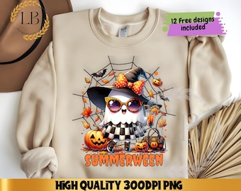 Ghost Summer Halloween png, Funny summer Halloween Png,Vintage Summer png, Halloween cocktail summer png, summer Shirt png, Retro