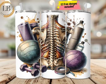 Physiotherapie 20 Unzen Tumbler Wrap, digitales Sublimationsdesign, 20 Unzen digitales Design, Physiotherapie Tumbler, PT Therapeut Design
