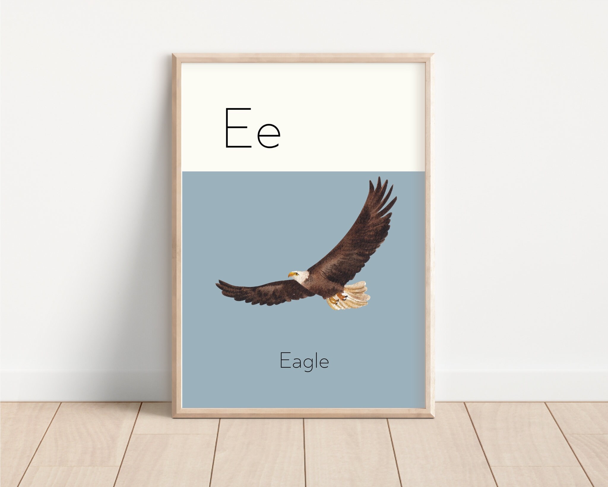 Nature Alphabet Poster Letter E Poster Nursery Wall Art Etsy Australia