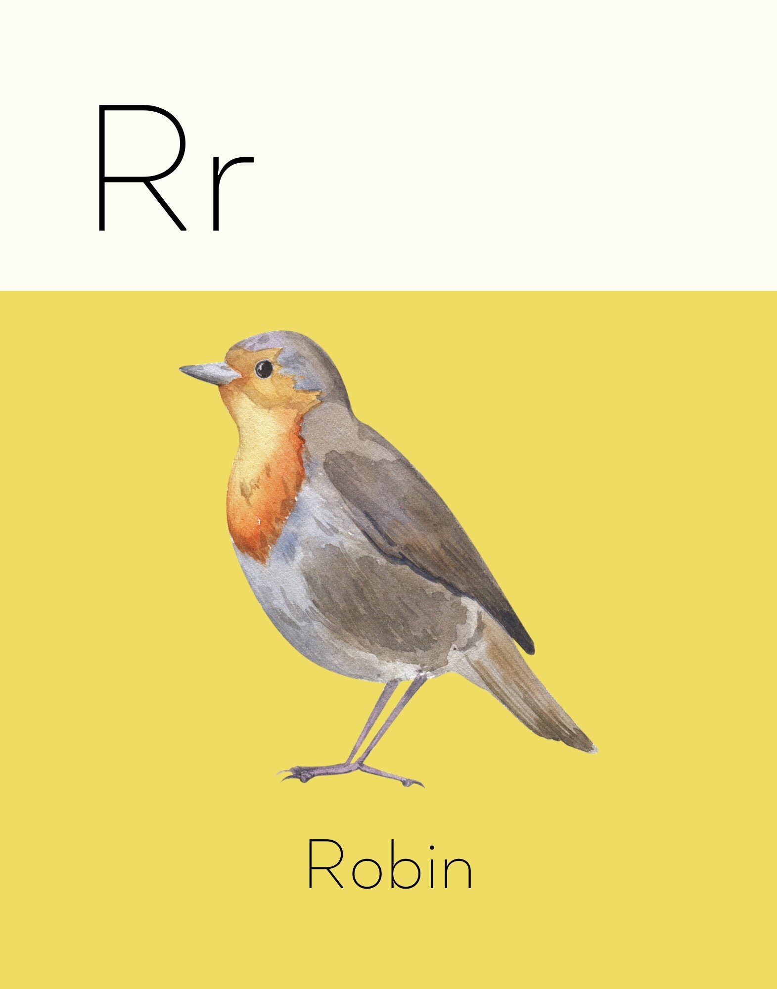 Nature Alphabet Poster • Letter R Poster • Nursery Wall Art ...