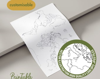 World Map Color in Travel Map • Bucket List Map • Print at Home World Map with Countries I&#39;ve Been Tracker • Sales Tracker • Graduation Gift