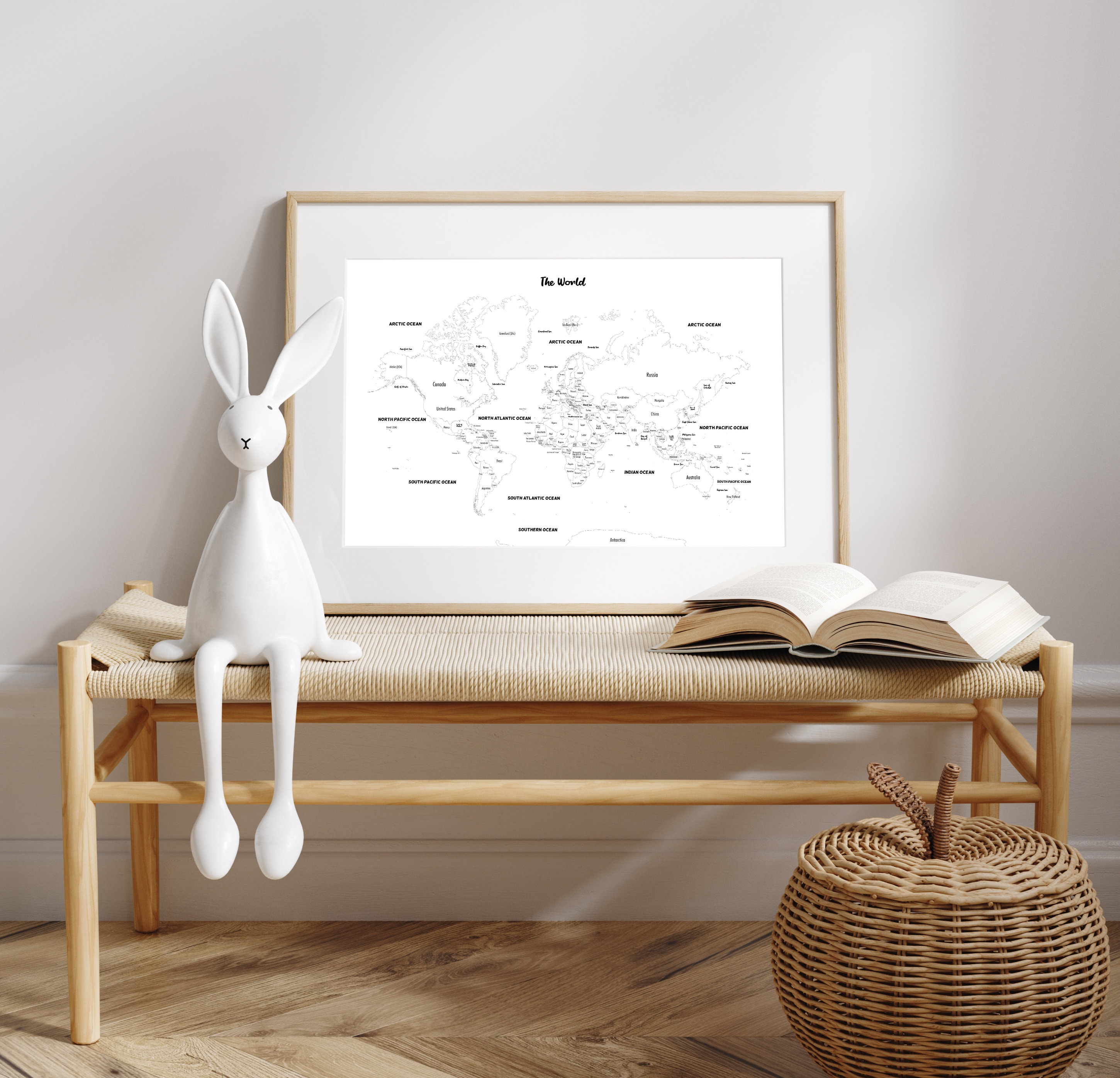 World Map Colouring Poster • Where I've Been Tracker • Nursery Wall Art ...