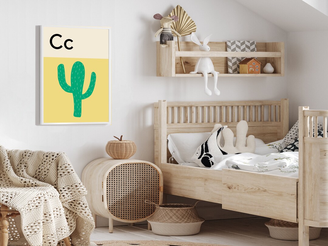 Letter C Alphabet Poster • C is for Cactus • Learn ABC Print • Nursery ...