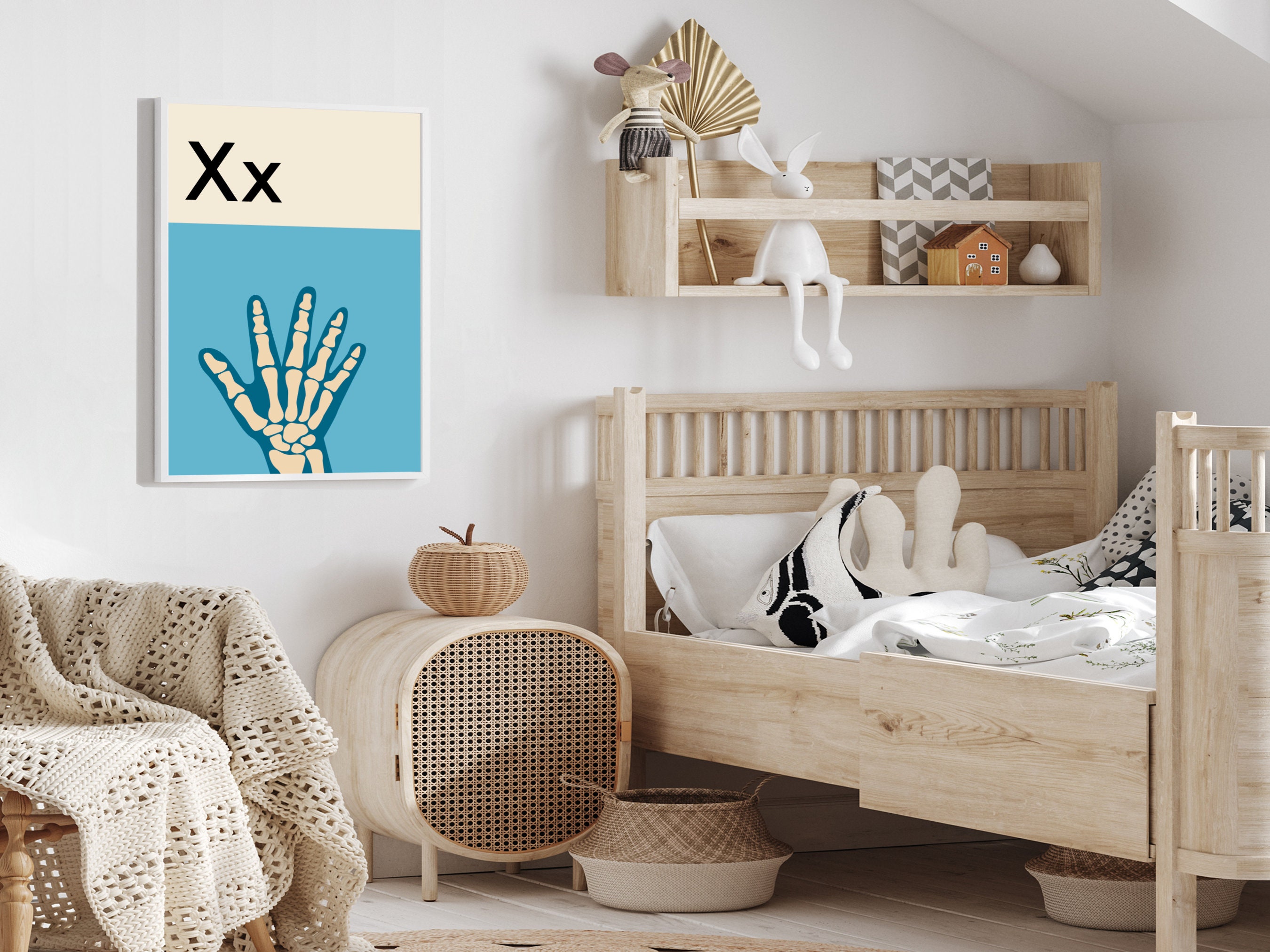 Letter X Alphabet Poster X is for Xray Learn ABC Print Nursery Decor ...