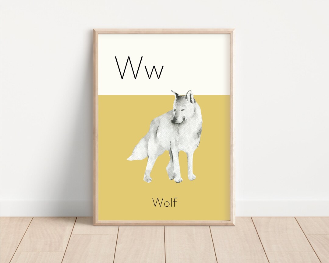 Nature Alphabet Poster • Letter W Poster • Nursery Wall Art ...