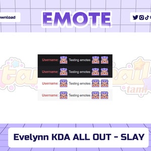 Evelynn KDA SLAY Emote - Etsy
