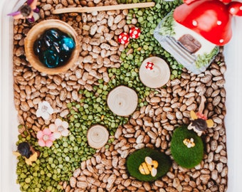 Fairy Garden Sensory Bin | Play Kit | Montessori Play Kit | Sensory Bin filler | Toddler Gift | Sensory Play Set | Toddler Activities | Play