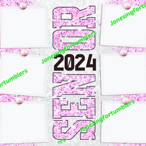 Senior 2024 graduation tumbler wrap bundle. Part three PNG files