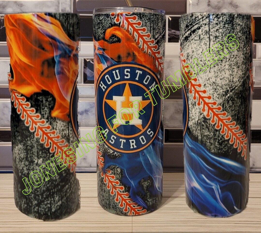 Houston Astros 40 oz Splatter Design Stainless Steel Tumbler main image 0