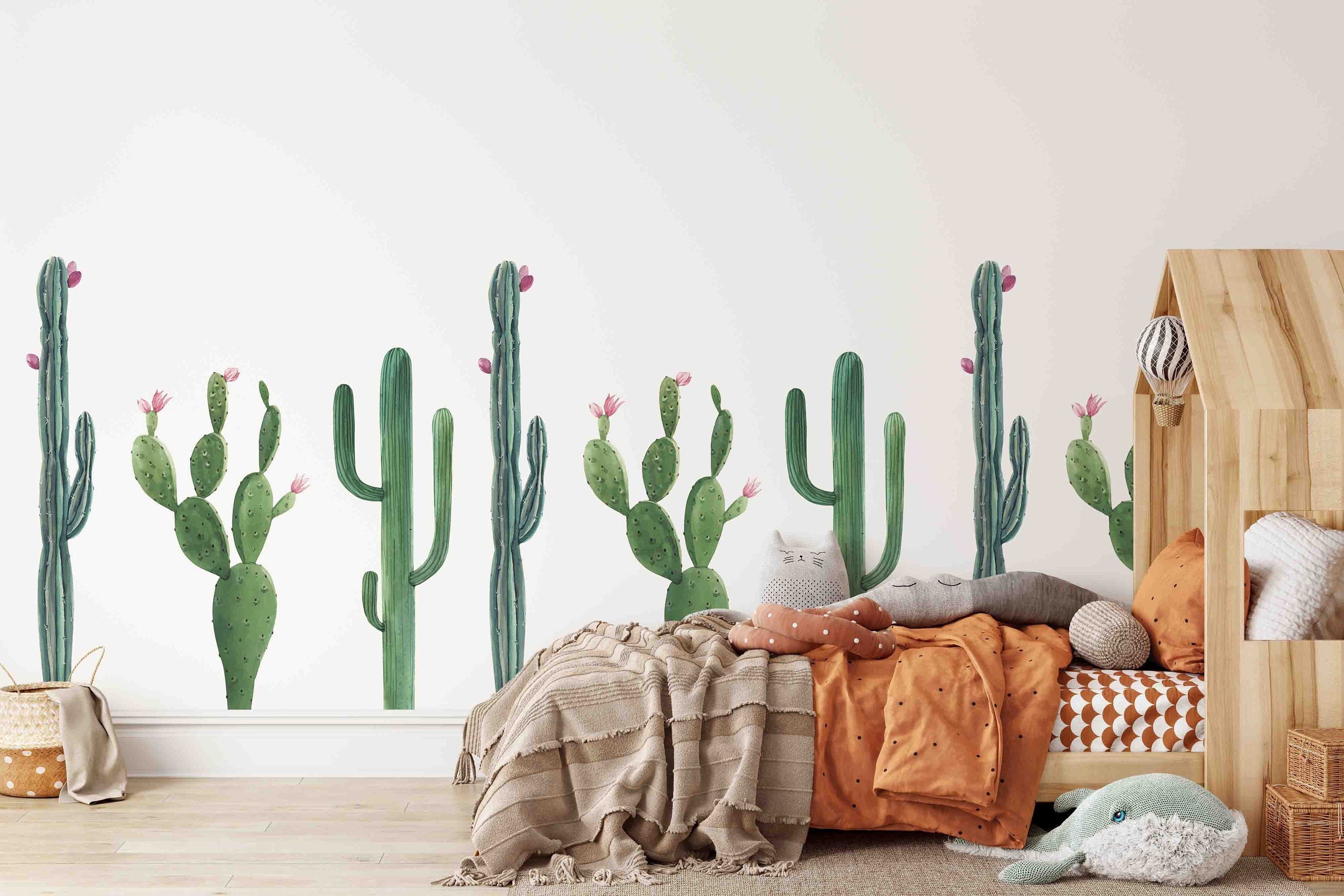 Ralistic sober cactus plant decal