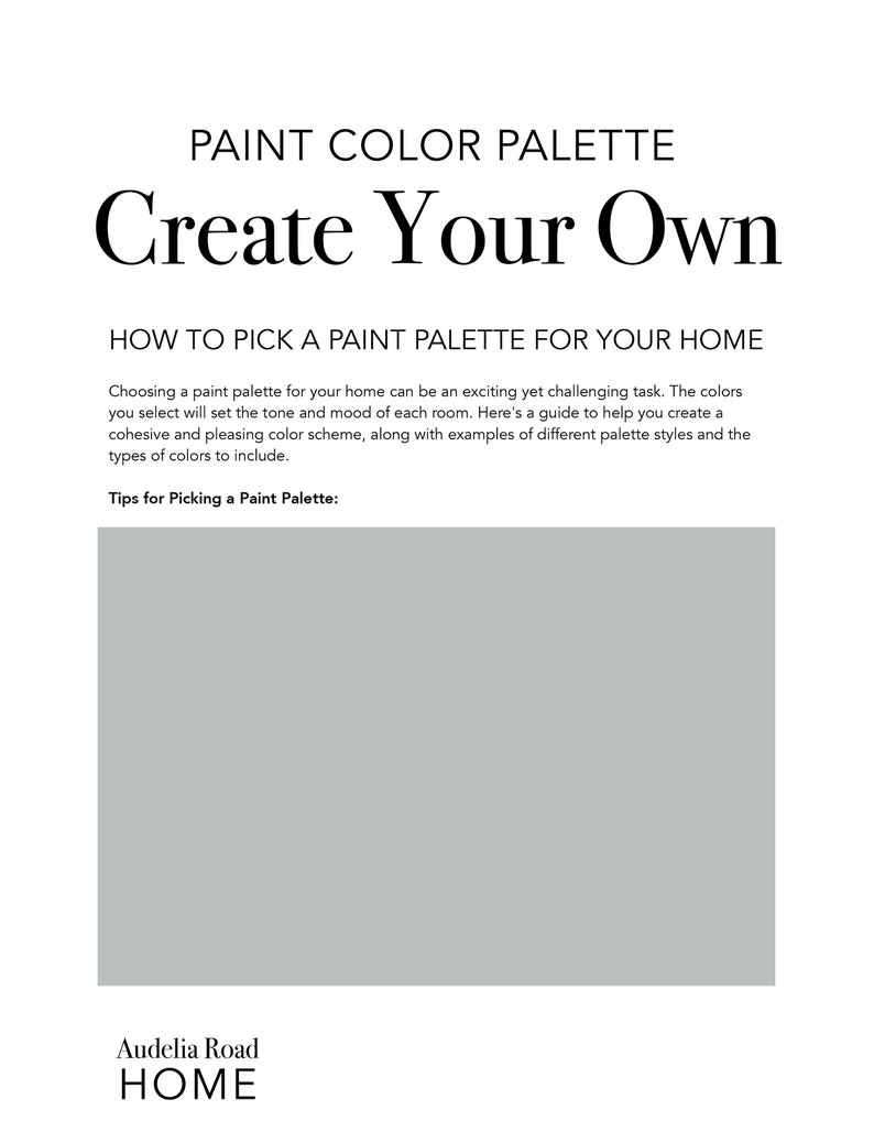 Create Your Own Paint Color Palette - Interior Design Color Scheme ...