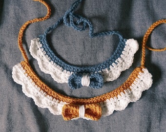 Crochet Pet Collar //Ribbon 2//