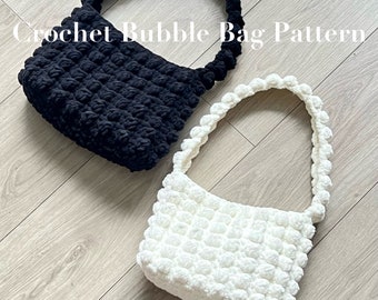 Crochet Pattern: Shoulder Bag/Purse/Handbag (NO SEWING) //Bubble Bag//